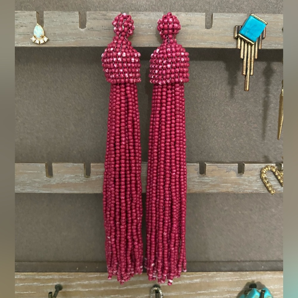 Beaded tassel earrings in good condition!